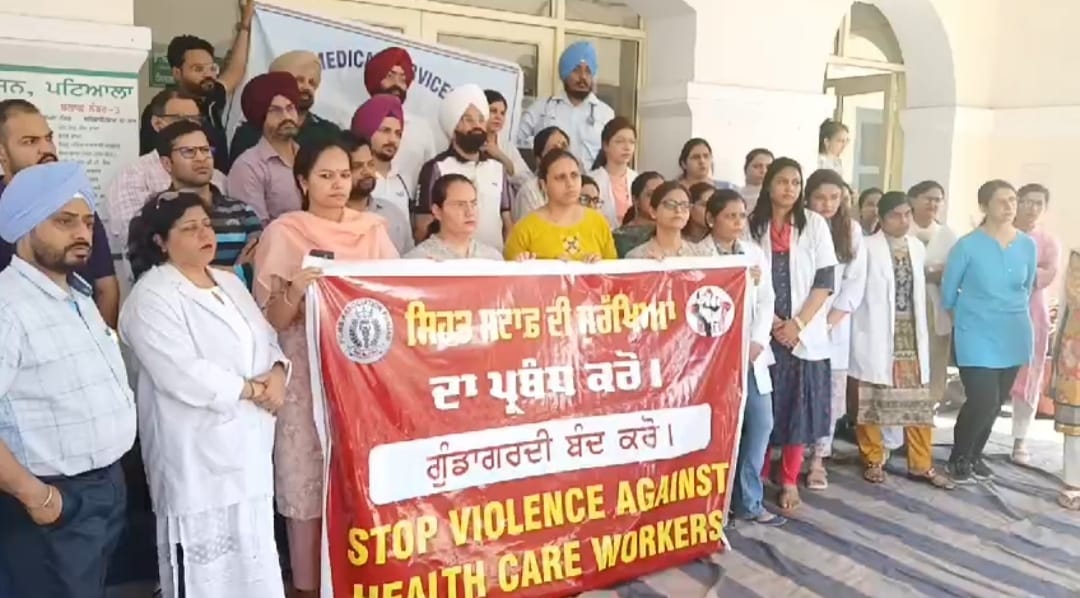 The doctors of the government hospitals of the district went on strike on the issue of safety in the hospitals